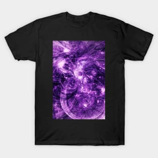 Dark Magic Burst, Purple Abstract. T-Shirt